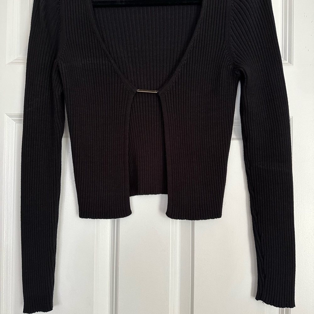 Abercrombie & Fitch Black Ribbed Bodysuit